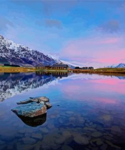 Queenstown Lake At Sunset Diamond Paintings