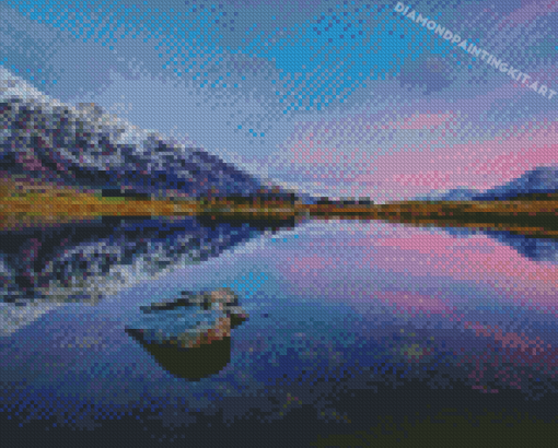 Queenstown Lake At Sunset Diamond Paintings