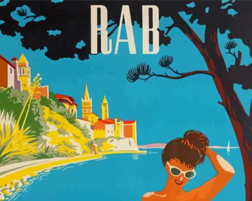 Rab Croatia Poster Diamond Paintings