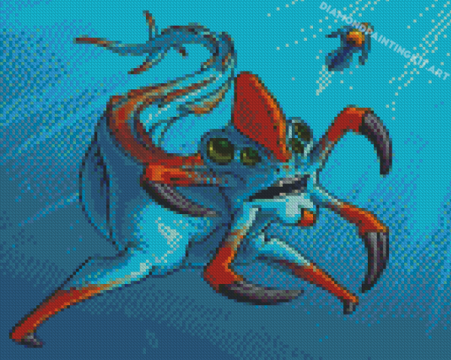 Reaper Leviathan Subnautica Art Diamond Paintings