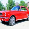 Red 1966 Ford Mustang Diamond Paintings