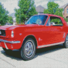 Red 1966 Ford Mustang Diamond Paintings