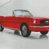 Red 66 Ford Mustang Diamond Paintings