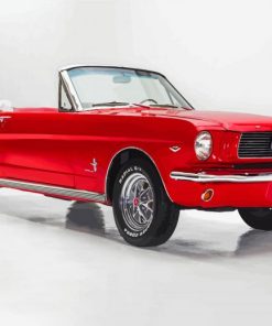 Red 66 Ford Mustang Diamond Paintings