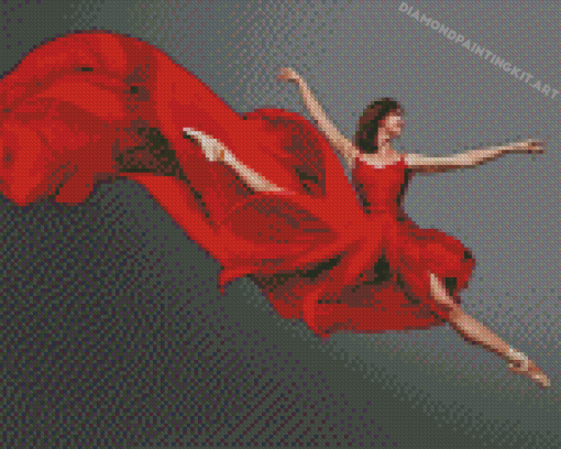 Red Ballet Diamond Paintings