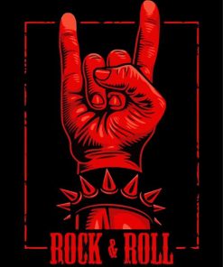 Rock And Roll Sign Diamond Paintings