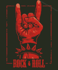 Rock And Roll Sign Diamond Paintings