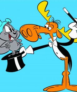 Rocky And Bullwinkle Cartoon Art Diamond Paintings