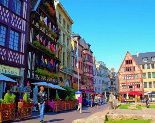 Rouen City Buildings Diamond Paintings