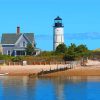 Sandy Neck Beach Lighthouse In Massachusetts Diamond Paintings