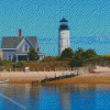 Sandy Neck Beach Lighthouse In Massachusetts Diamond Paintings