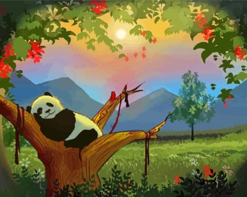 Sleeping Panda Diamond Paintings