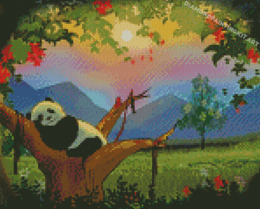 Sleeping Panda Diamond Paintings