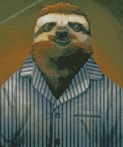 Sleepy Sloth In Suit Diamond Paintings