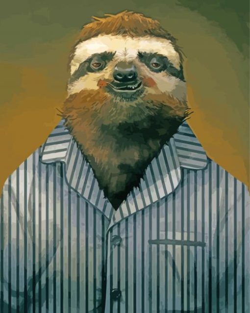 Sleepy Sloth In Suit Diamond Paintings