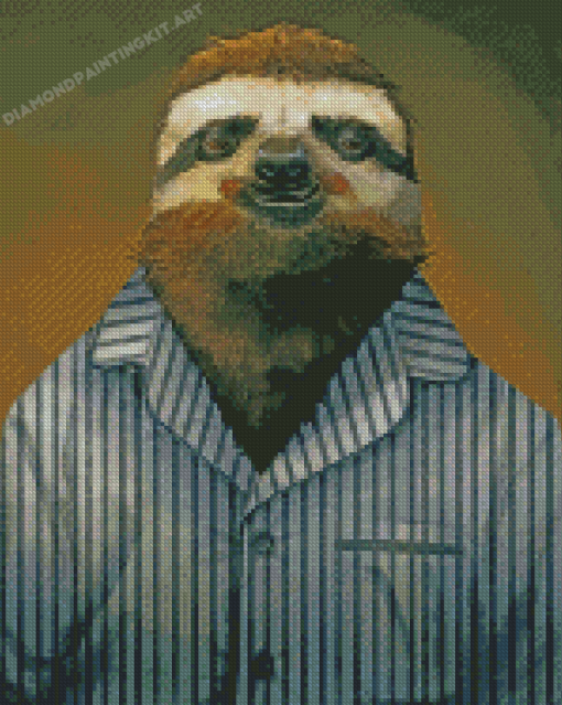 Sleepy Sloth In Suit Diamond Paintings