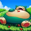 Sleepy Snorlax Pokemon Diamond Paintings