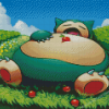 Sleepy Snorlax Pokemon Diamond Paintings