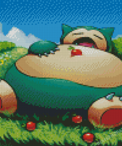 Sleepy Snorlax Pokemon Diamond Paintings