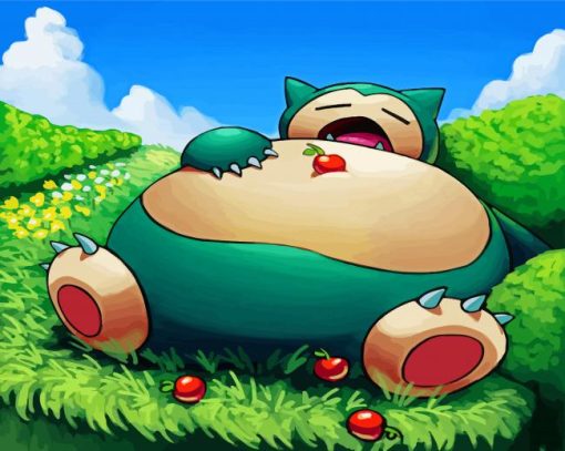 Sleepy Snorlax Pokemon Diamond Paintings