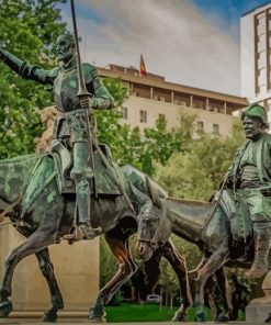 Spain Madrid Monument Don Quixote Diamond Paintings