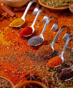 Spices And Spoon Diamond Paintings