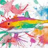 Splash Colorful Fish Diamond Paintings