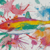 Splash Colorful Fish Diamond Paintings