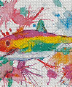 Splash Colorful Fish Diamond Paintings