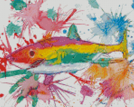 Splash Colorful Fish Diamond Paintings