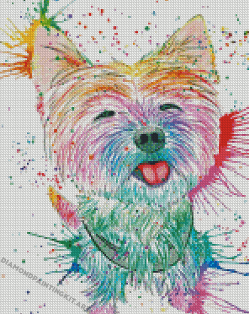 Splatter Colourful Westie Dog Diamond Paintings