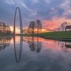 St Louis Arch Sunset Diamond Paintings