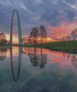 St Louis Arch Sunset Diamond Paintings