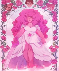 Steven Universe Rose Quartz Diamond Paintings