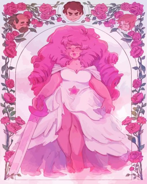 Steven Universe Rose Quartz Diamond Paintings