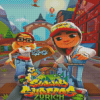 Subway Surfers video Game Poster Diamond Paintings