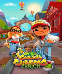 Subway Surfers video Game Poster Diamond Paintings