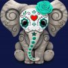 Sugar Skull Elephant Animal Diamond Paintings