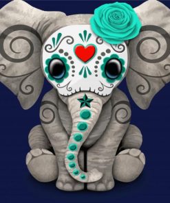 Sugar Skull Elephant Animal Diamond Paintings