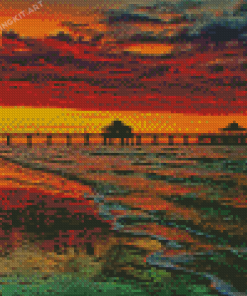 Sunrise At Fort Myers Beach Diamond Paintings