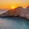 Sunset At Porto Katsiki Diamond Paintings