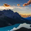 Sunset Over Peyto Lake Diamond Paintings