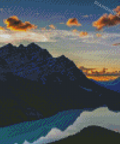 Sunset Over Peyto Lake Diamond Paintings