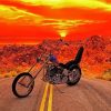 Sunset Motorbike Diamond Paintings