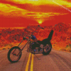 Sunset Motorbike Diamond Paintings