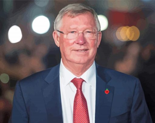 The Former Association Football Manager Alex Ferguson Diamond Paintings