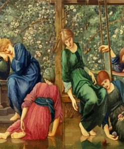 The Garden Court By Edward Burne Jones Diamond Paintings