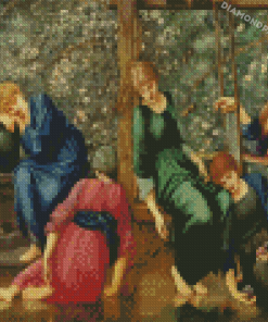 The Garden Court By Edward Burne Jones Diamond Paintings