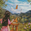 The Girl Painter Diamond Paintings