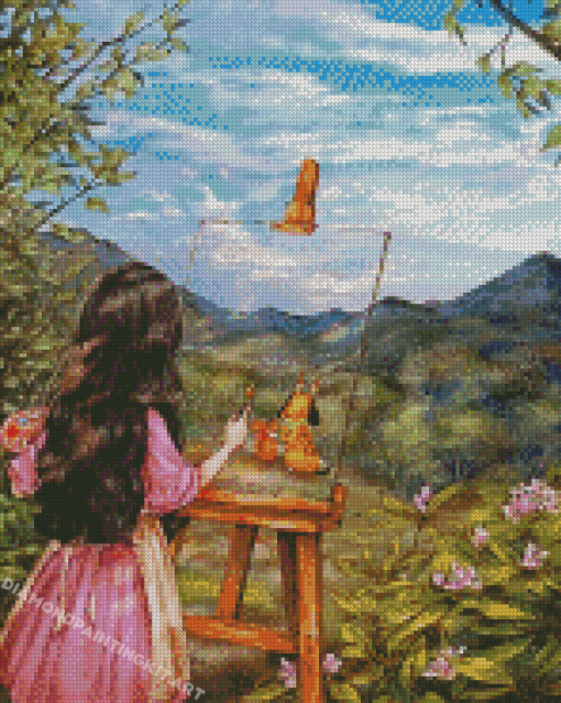 The Girl Painter Diamond Paintings